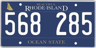 RI license plate 568285