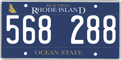 RI license plate 568288