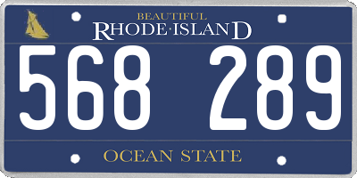 RI license plate 568289