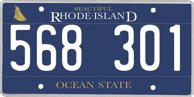 RI license plate 568301