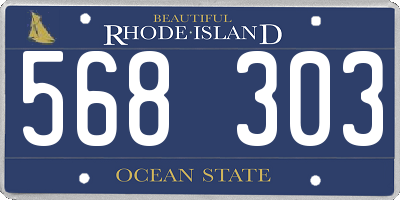 RI license plate 568303