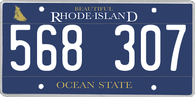 RI license plate 568307