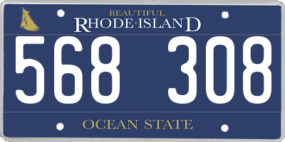 RI license plate 568308