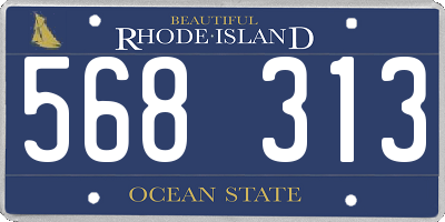 RI license plate 568313