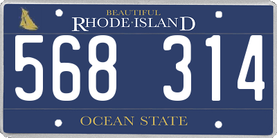 RI license plate 568314