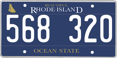 RI license plate 568320