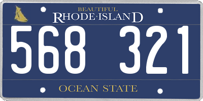 RI license plate 568321