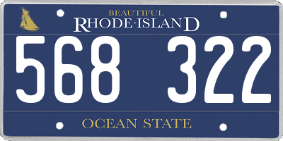 RI license plate 568322