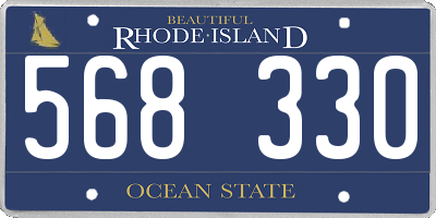 RI license plate 568330
