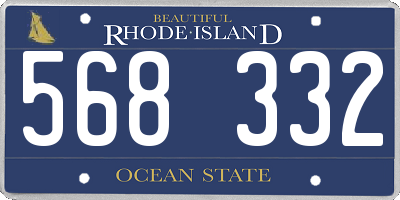 RI license plate 568332