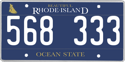 RI license plate 568333