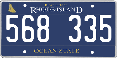 RI license plate 568335