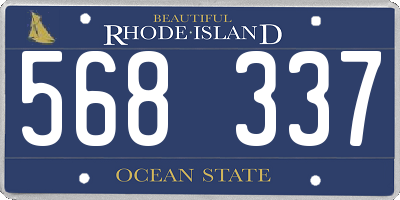 RI license plate 568337