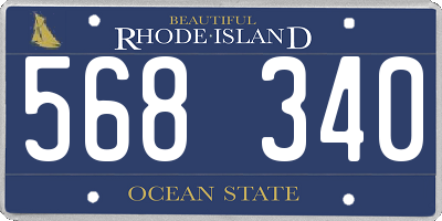 RI license plate 568340