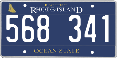 RI license plate 568341