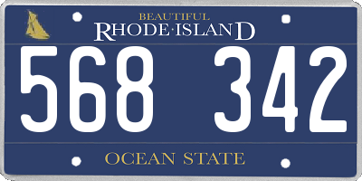 RI license plate 568342