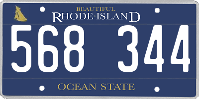 RI license plate 568344