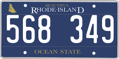 RI license plate 568349
