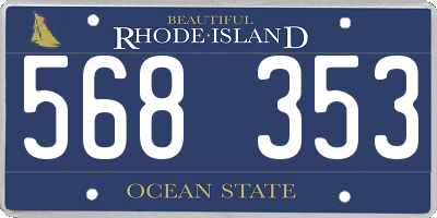 RI license plate 568353