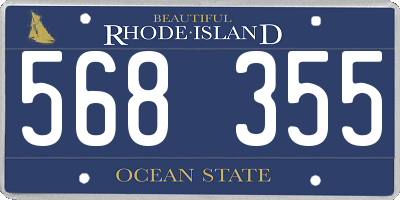 RI license plate 568355