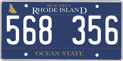 RI license plate 568356