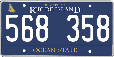 RI license plate 568358
