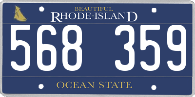 RI license plate 568359