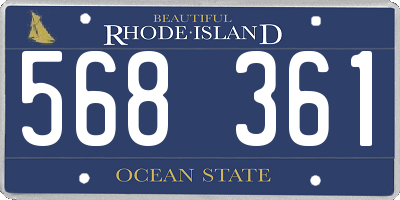 RI license plate 568361