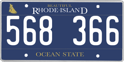 RI license plate 568366