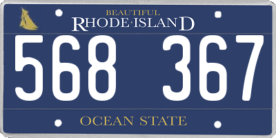RI license plate 568367