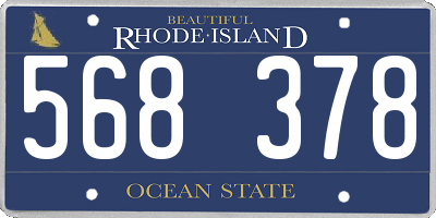 RI license plate 568378