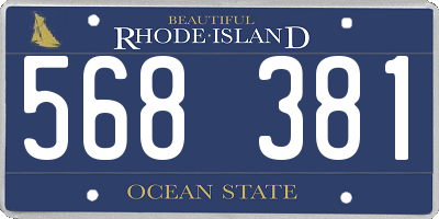 RI license plate 568381