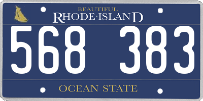 RI license plate 568383