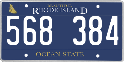 RI license plate 568384