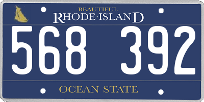 RI license plate 568392