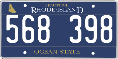 RI license plate 568398