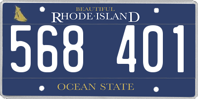 RI license plate 568401