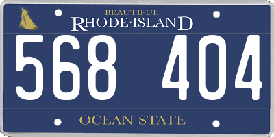 RI license plate 568404