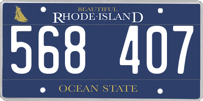 RI license plate 568407