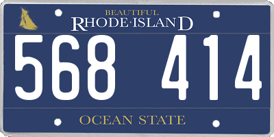 RI license plate 568414