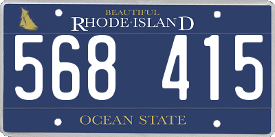 RI license plate 568415