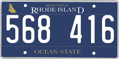 RI license plate 568416