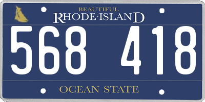 RI license plate 568418