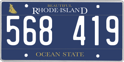 RI license plate 568419