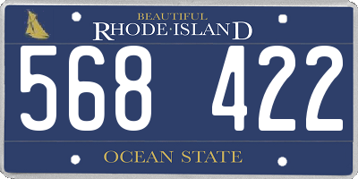 RI license plate 568422