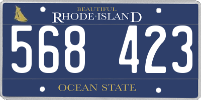 RI license plate 568423
