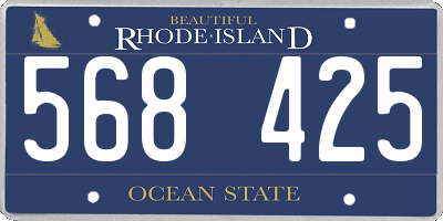 RI license plate 568425