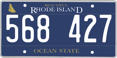 RI license plate 568427