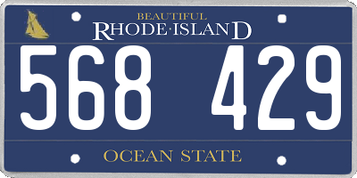 RI license plate 568429