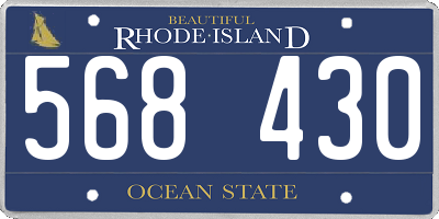 RI license plate 568430